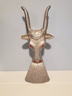 Vintage Unique Longhorn Steer Head Boot Jack, Boot Remover